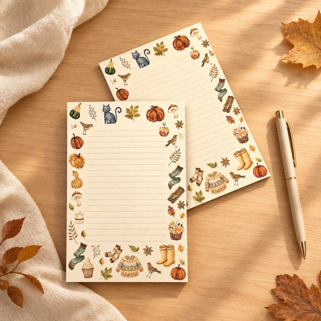 Autumn Notes Lined Notepad