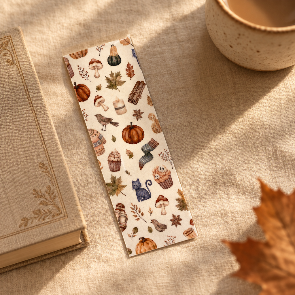 Cozy Autumn Bookmark-Seasonal, Nature Inspired Design