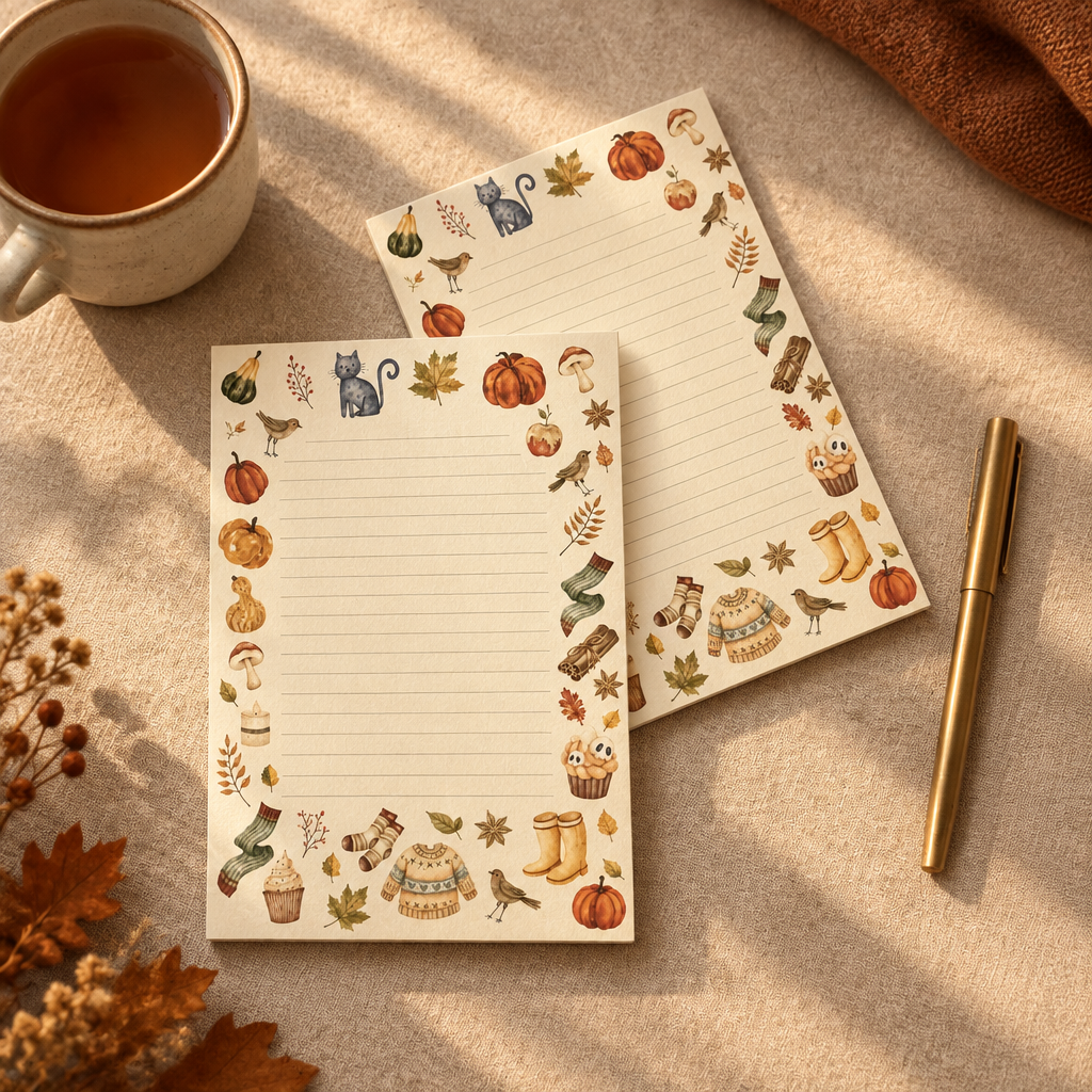 Autumn Notes Lined Notepad