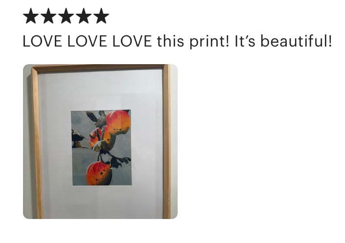 Minimalist Apple Original Art Print, Fruit Botanical Wall Art, Home Decor for Kitchen Dining Entrance