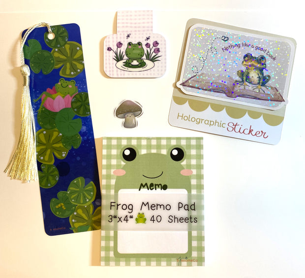 Kawaii Holographic Frog Sticker