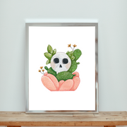 Cactus Skull Wall Art Print