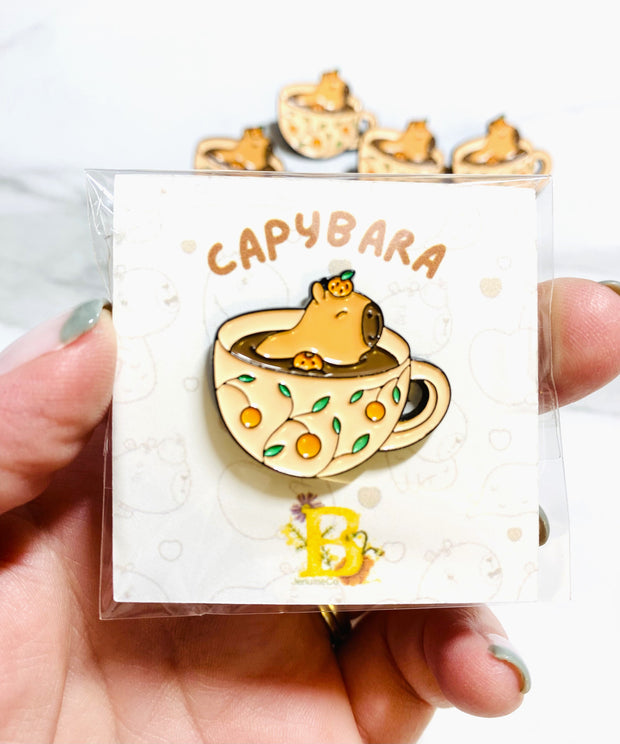 Capybara Enamel Pin
