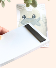 Hand Painted, Handmade CAT Memo Pad, Grocery Shopping List Notepad, Home Office Stationery Decor, Cat Lover Gift