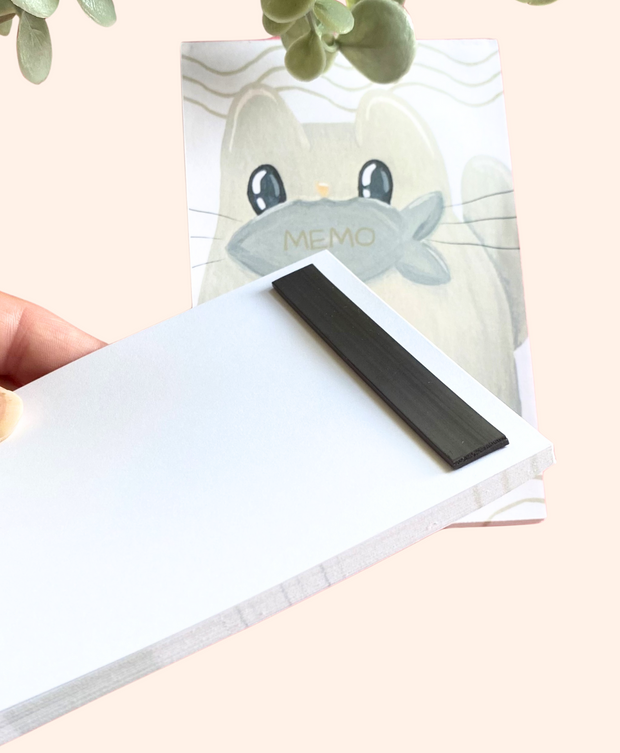 Hand Painted, Handmade CAT Memo Pad, Grocery Shopping List Notepad, Home Office Stationery Decor, Cat Lover Gift