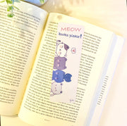 Cute Kawaii Cat Laminated Bookmark, Bookish Merch for Book and Cat Lovers Gift