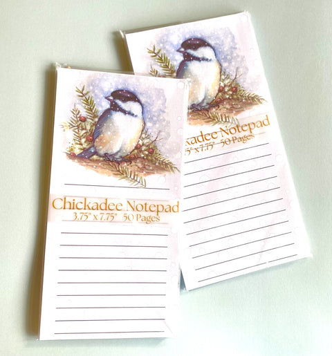 Chickadee Winter Memo Pad