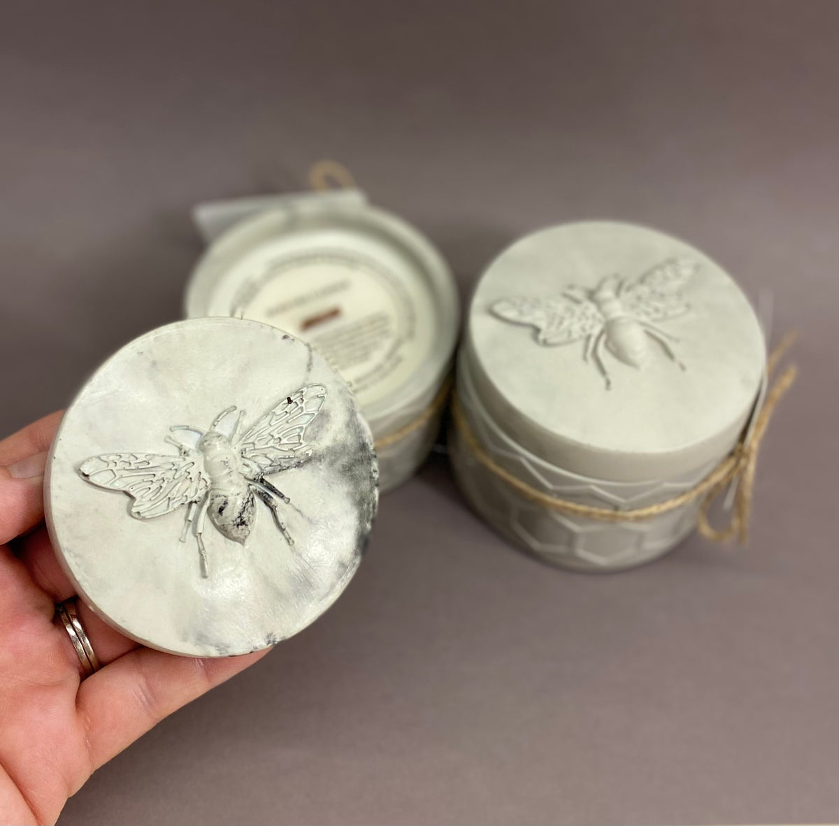 Natural soy wax candle in reusable dish
