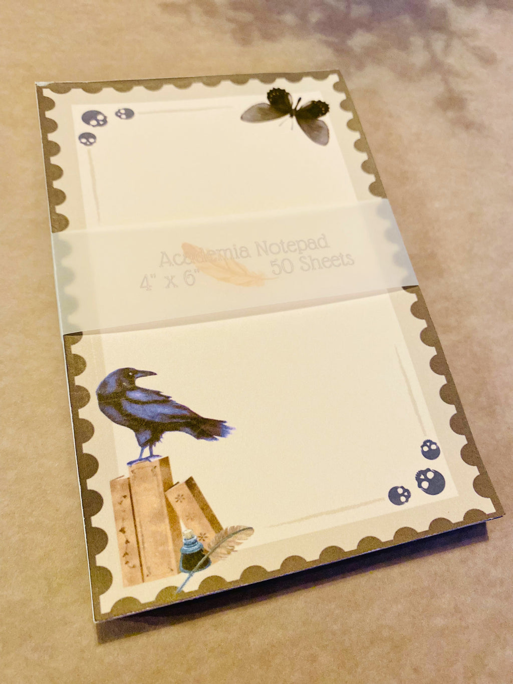 Dark Academia Bookish Memo Pad