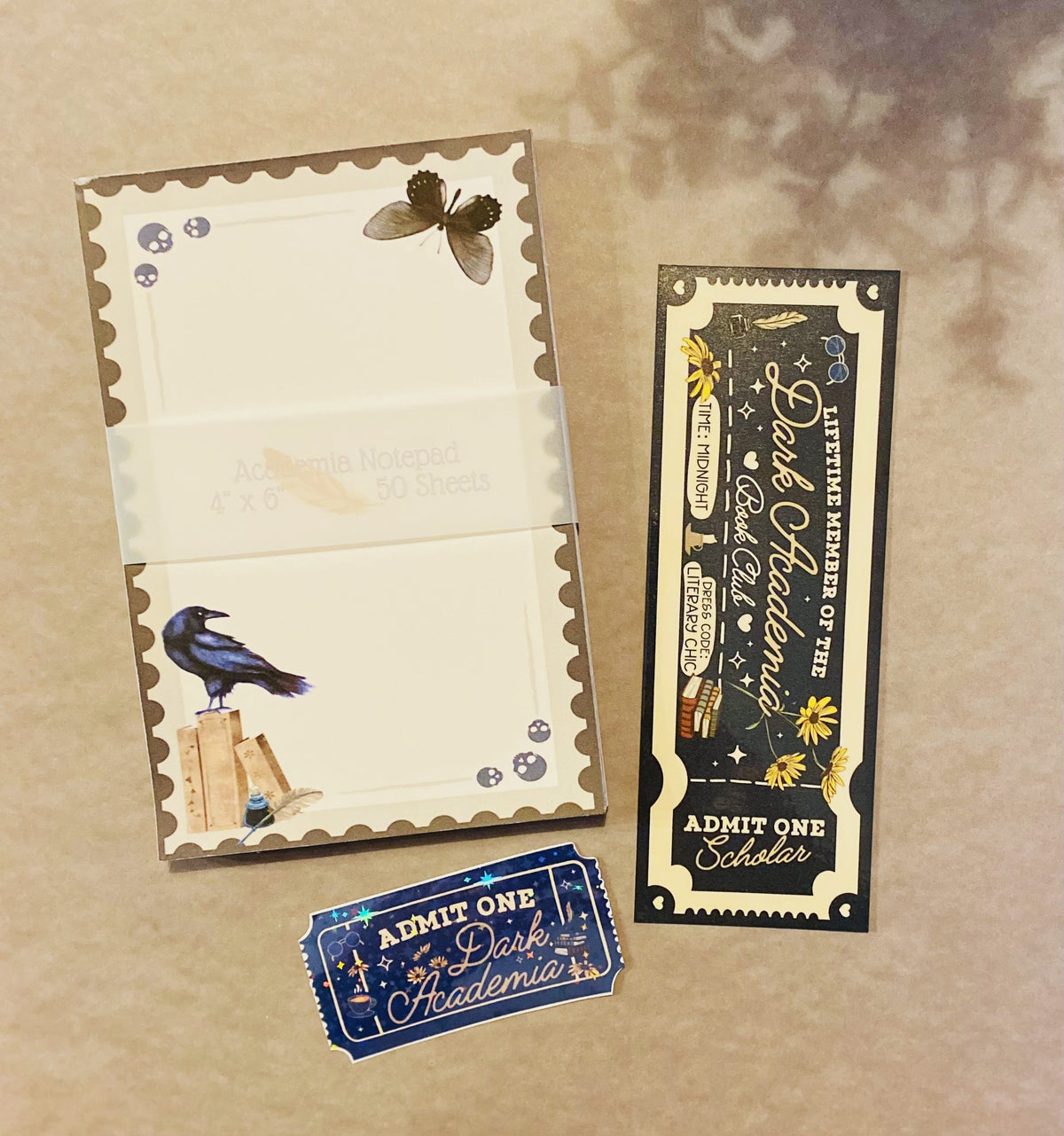 Dark Academia Bookish Memo Pad