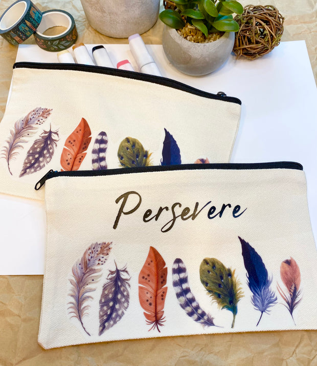 Customized Feather Pouch/Pencil Case