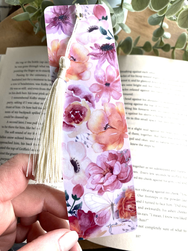Aesthetic Boho Flower Bookmark, Cute Bookmark, Gift For Reader, Simple Aesthetic Bookmark, Booklover Gift
