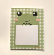 Kawaii Frog Theme Memo Pad, To Do List, Stationery Notepad for Frog Lover Gift