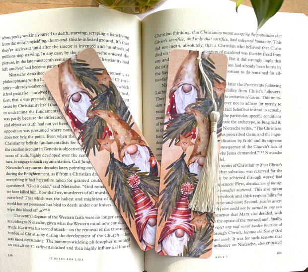 GNOME BOOKMARK, Gift for Reader, Cute Bookmark, Handmade Bookish Gift