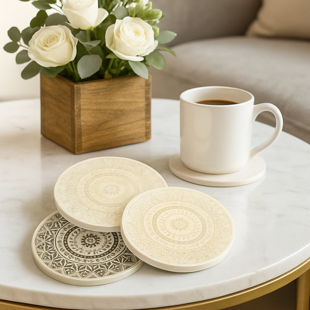 Hand Crafted Mandela Resin Coaster