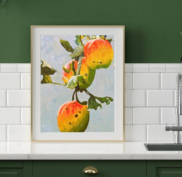 Botanical apple art print, beautiful wall art