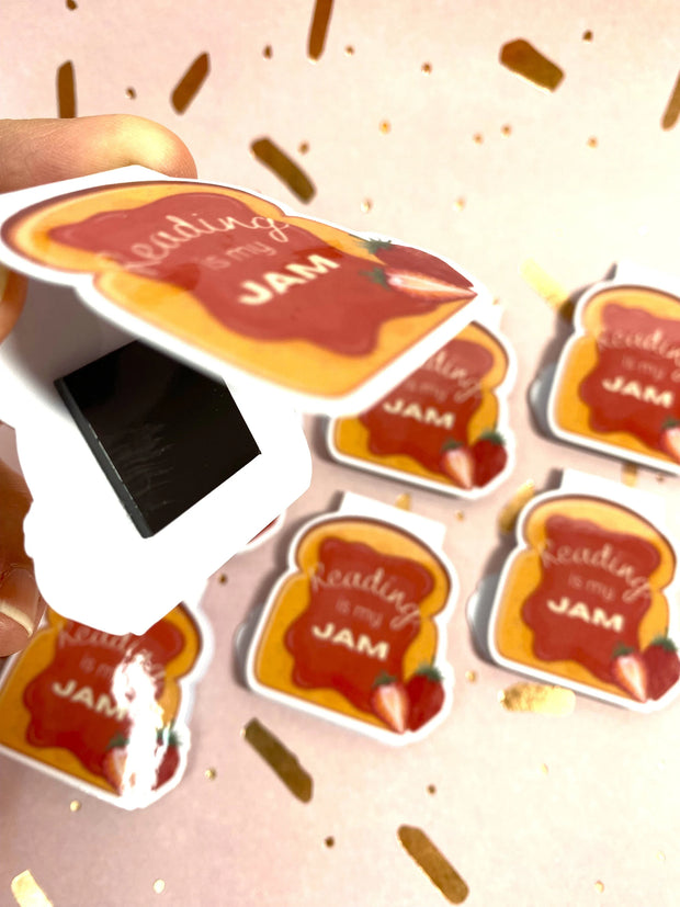 Cute Strawberry Jam Toast Magnetic Bookmark