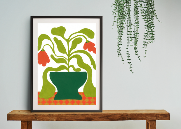 Mid Century Modern Original Art Print