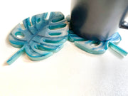 Hand Crafted Resin Monstera Leaf Set of 2