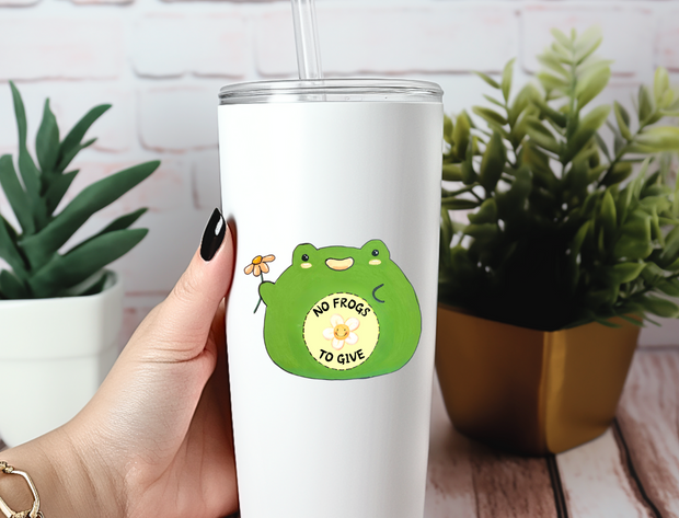 Kawaii Holographic Frog Sticker