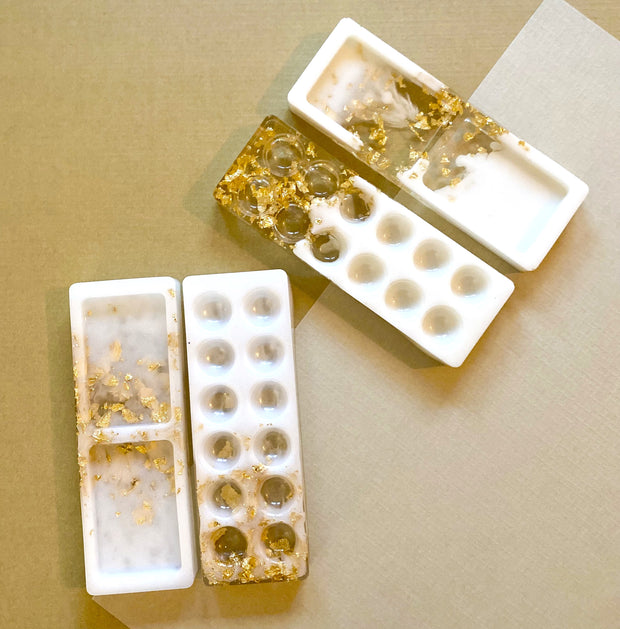 Handcrafted Resin Palette, Set of 2