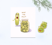 Humorous Dill Pickle Digital Art Print