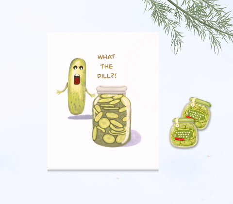 Humorous Dill Pickle Digital Art Print