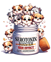 Serotonin Booster Cute Dog Vinyl Die-cut Sticker