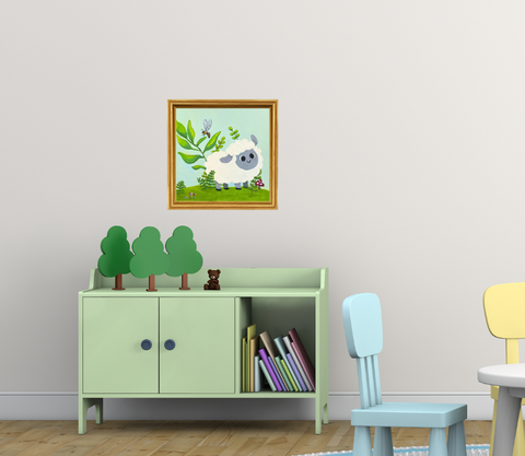 Sheep Painting, Original Art Print