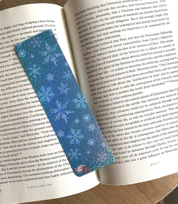 Snowflake Winter Holographic Bookmark