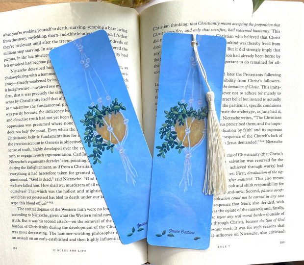 Macrame Plant Theme Bookmark