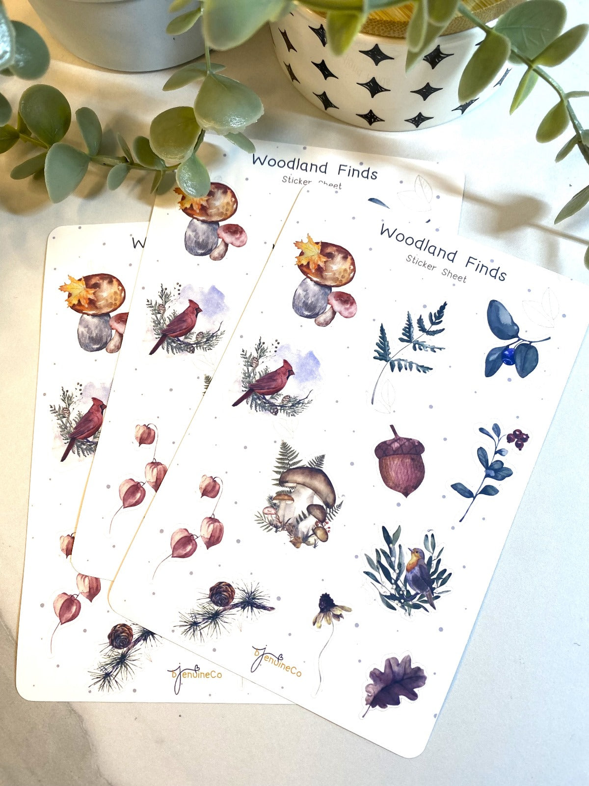 Birds and Botanical Sticker Sheet