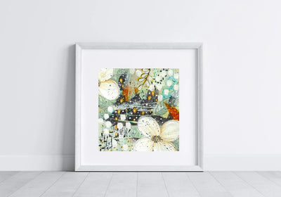 Framed original abstract, painting on canvas paper