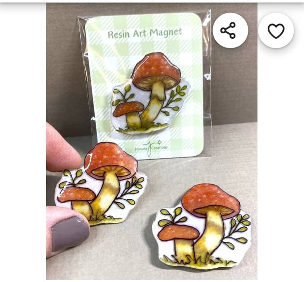 RESIN ORIGINAL ART FRIDGE MAGNET DECOR