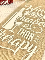 Personalized Wine Bag with Drawstring