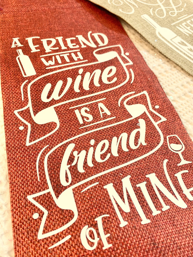 Personalized Wine Bag with Drawstring