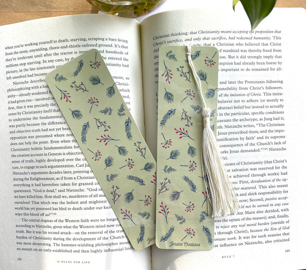 Winter Berries Botanical Bookmark