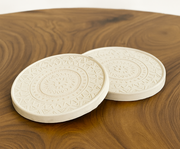 Concrete Mandala Coaster Set of 2