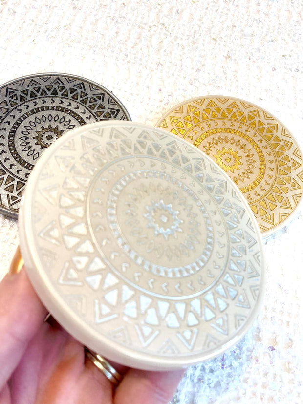 Hand Crafted Mandela Resin Coaster