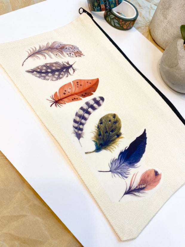 Customized Feather Pouch/Pencil Case