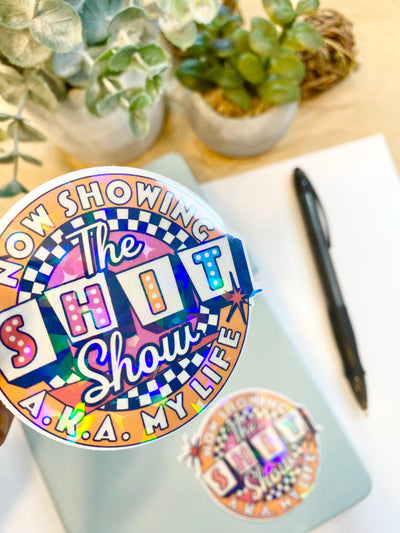 Funny quote holographic diecut sticker waterproof