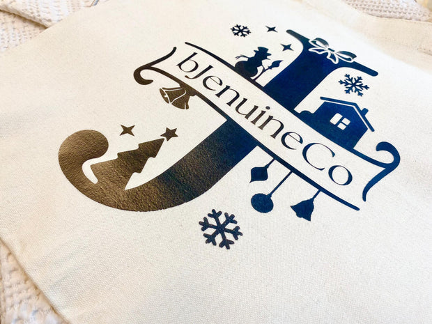 Personalized Winter Seasonal Tote Bag Shopping Bag