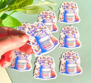 Serotonin Booster Cute Dog Vinyl Die-cut Sticker