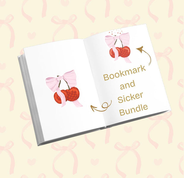 Cutee Coquette Checkered Cherries Die-cut Sticker