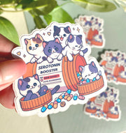 Serotonin Booster Cute Cat Vinyl Die-cut Sticker