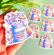 Serotonin Booster Cute Dog Vinyl Die-cut Sticker