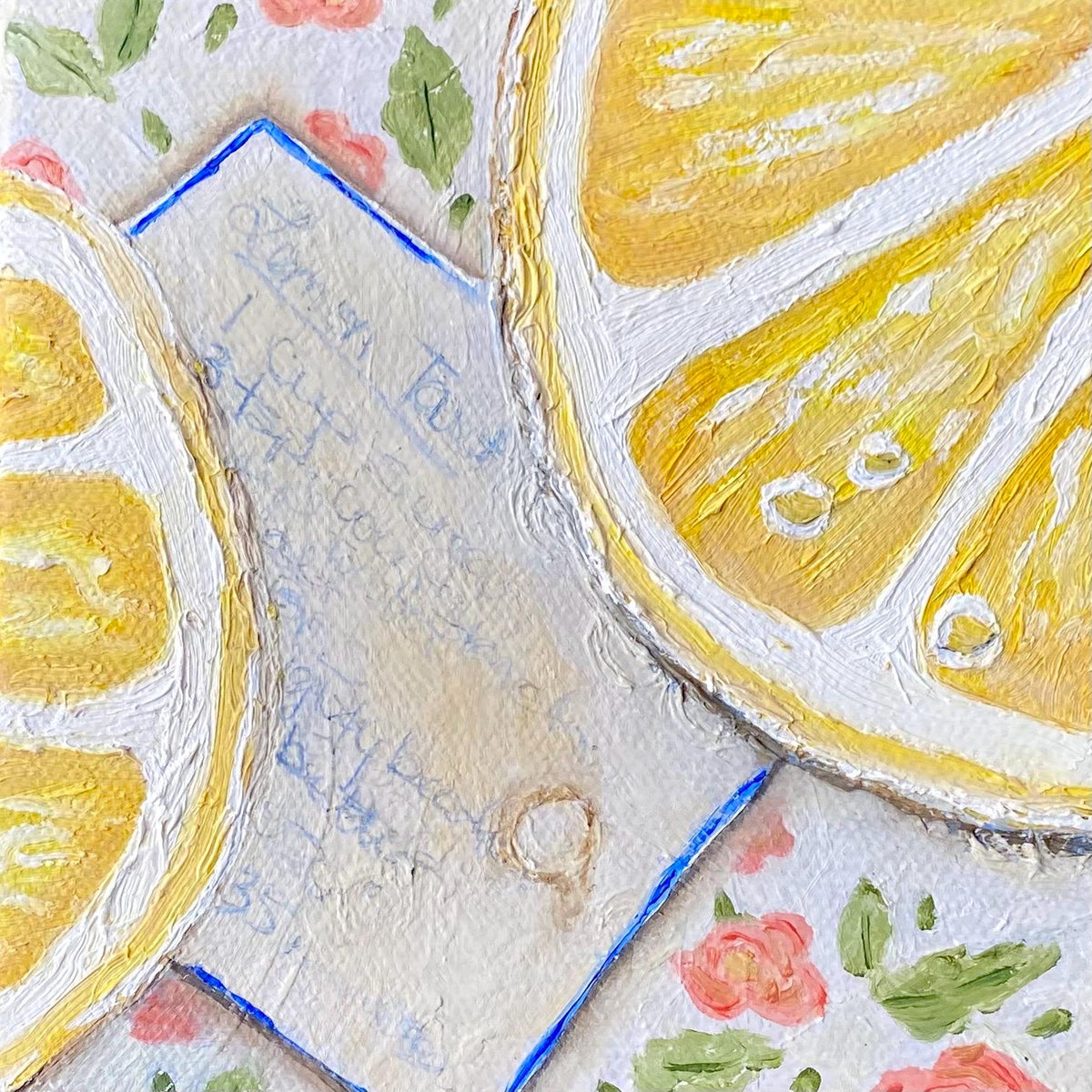 Vintage Inspired Original Lemon Still Life in Oil