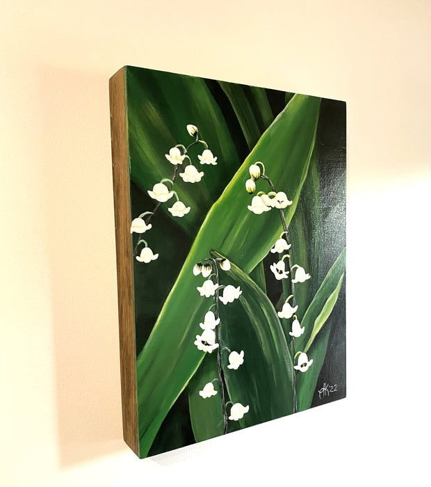 Original Acrylic Painting, May Birth Flower