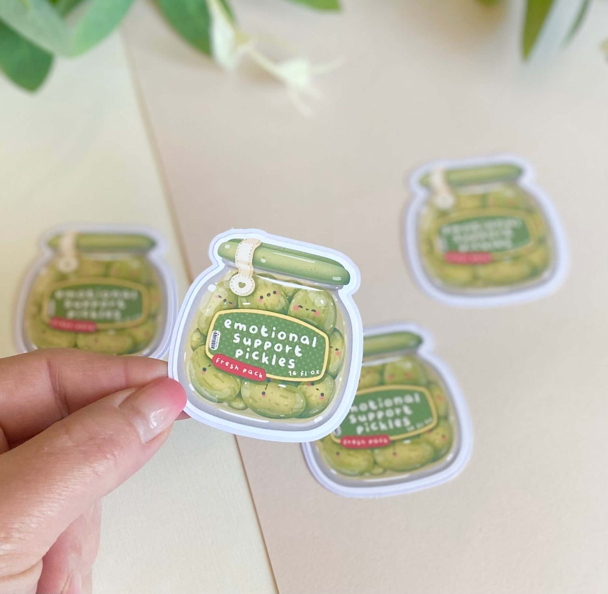 Cute Emotional Support Die-cut Sticker