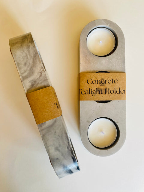 Handcrafted Concrete Tealight Candle Holder